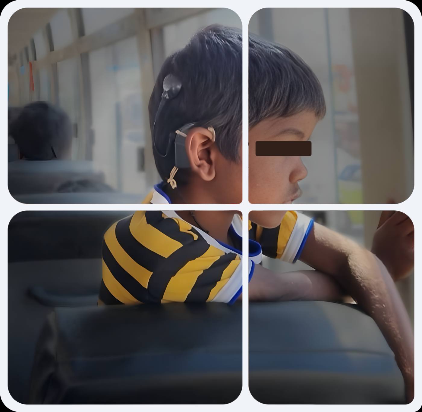 Child with a hearing device